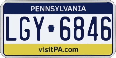 PA license plate LGY6846