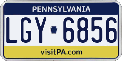 PA license plate LGY6856