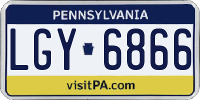 PA license plate LGY6866