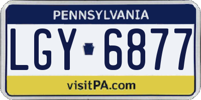 PA license plate LGY6877