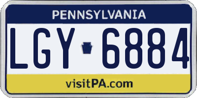 PA license plate LGY6884