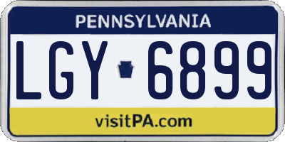 PA license plate LGY6899