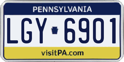 PA license plate LGY6901