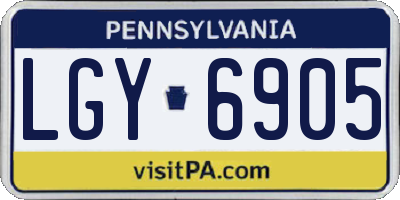 PA license plate LGY6905