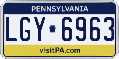 PA license plate LGY6963