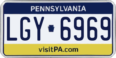 PA license plate LGY6969