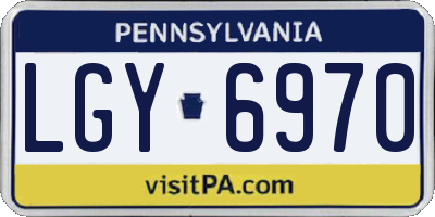 PA license plate LGY6970