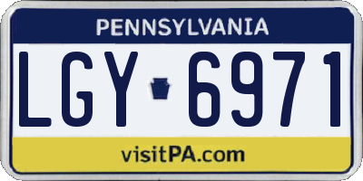 PA license plate LGY6971