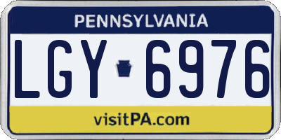 PA license plate LGY6976