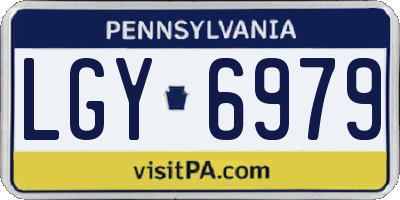 PA license plate LGY6979