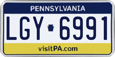 PA license plate LGY6991