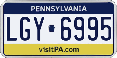 PA license plate LGY6995