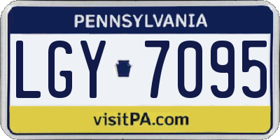 PA license plate LGY7095
