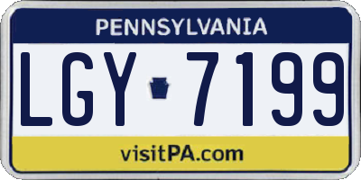 PA license plate LGY7199