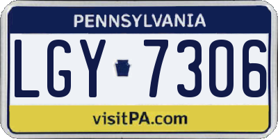 PA license plate LGY7306