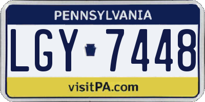 PA license plate LGY7448