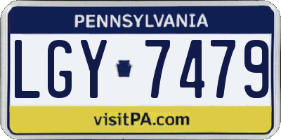 PA license plate LGY7479