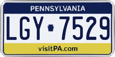 PA license plate LGY7529