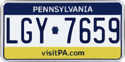 PA license plate LGY7659