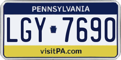 PA license plate LGY7690