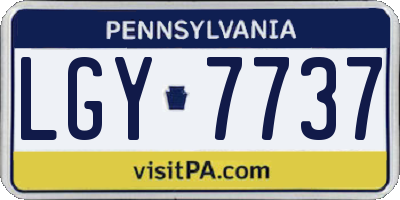 PA license plate LGY7737