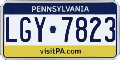 PA license plate LGY7823