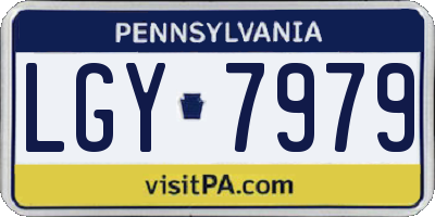 PA license plate LGY7979