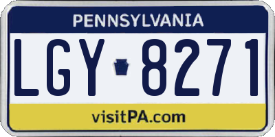 PA license plate LGY8271