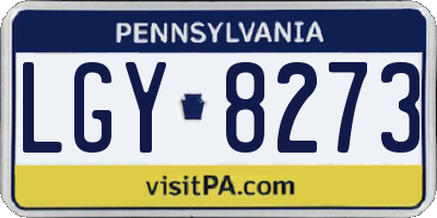 PA license plate LGY8273
