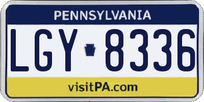 PA license plate LGY8336