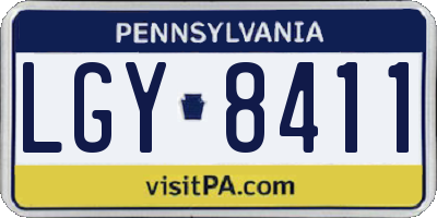 PA license plate LGY8411