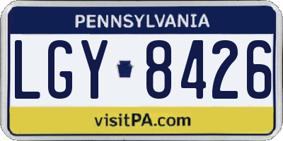 PA license plate LGY8426