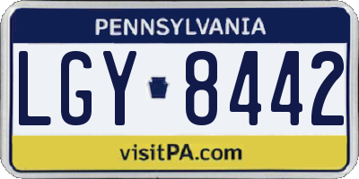 PA license plate LGY8442