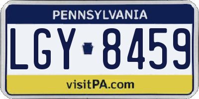PA license plate LGY8459