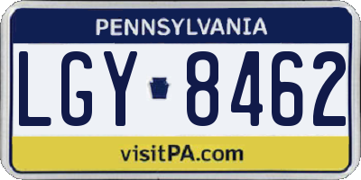 PA license plate LGY8462