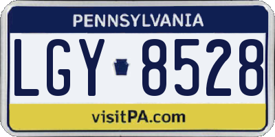 PA license plate LGY8528