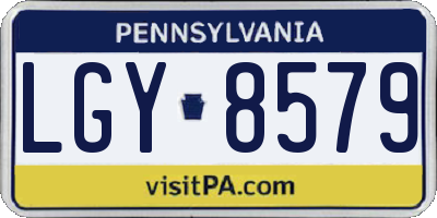 PA license plate LGY8579