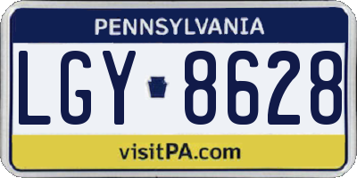 PA license plate LGY8628