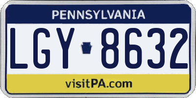 PA license plate LGY8632