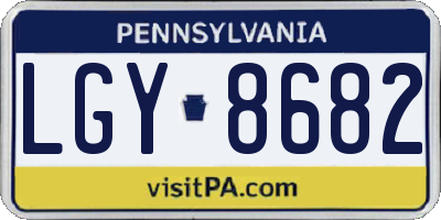PA license plate LGY8682