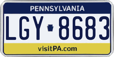 PA license plate LGY8683