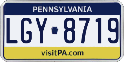 PA license plate LGY8719