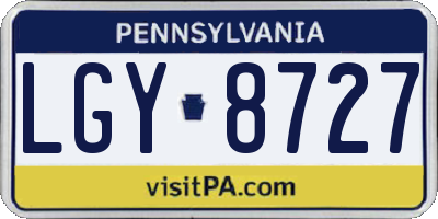 PA license plate LGY8727