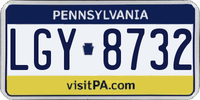 PA license plate LGY8732