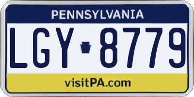 PA license plate LGY8779