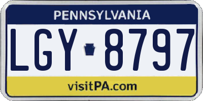 PA license plate LGY8797