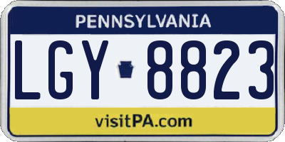 PA license plate LGY8823