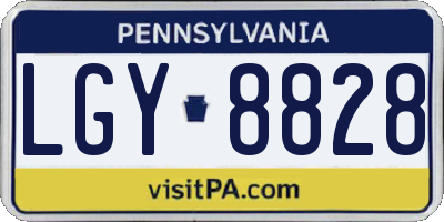 PA license plate LGY8828