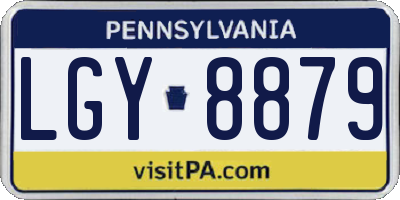 PA license plate LGY8879