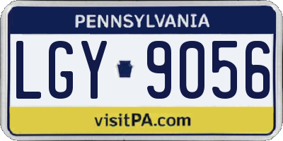 PA license plate LGY9056